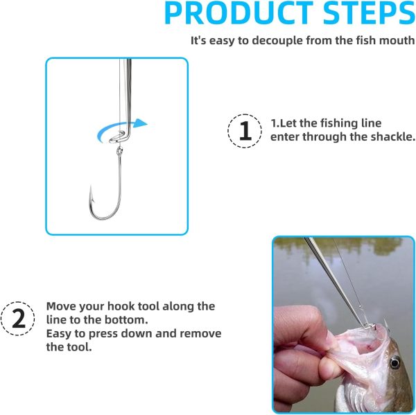 Fish Hook Remover Tool,Fishing Hook Quick Removal Device,Fishing Gear Security Extractor Equipment Kits for Adult,Hook Extractor Accessories Tools with Storage Tube,4Pcs