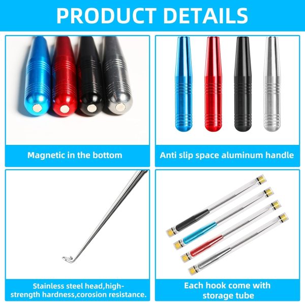 Fish Hook Remover Tool,Fishing Hook Quick Removal Device,Fishing Gear Security Extractor Equipment Kits for Adult,Hook Extractor Accessories Tools with Storage Tube,4Pcs