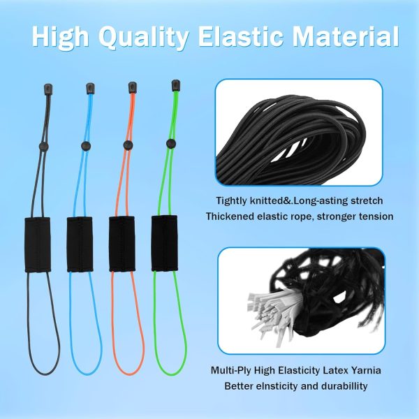 4 PCS Thickened Fishing Finder Cover Straps, Adjustable Fish Finder Bungee for Securing Graph Cover for Travel