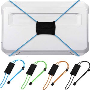 4 PCS Thickened Fishing Finder Cover Straps, Adjustable Fish Finder Bungee for Securing Graph Cover for Travel
