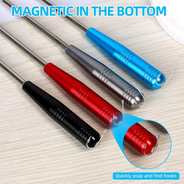 Fish Hook Remover Tool,Fishing Hook Quick Removal Device,Fishing Gear Security Extractor Equipment Kits for Adult,Hook Extractor Accessories Tools with Storage Tube,4Pcs