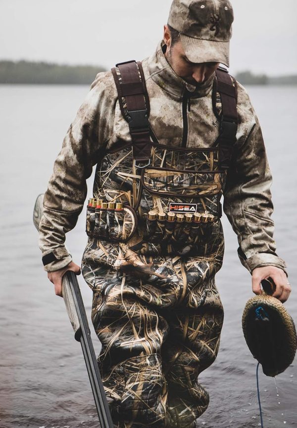 HISEA Hunting Waders, Chest Wader for Men with 600G Insulated Boots, 4.5mm Neoprene Waterproof Bootfoot Fishing Waders