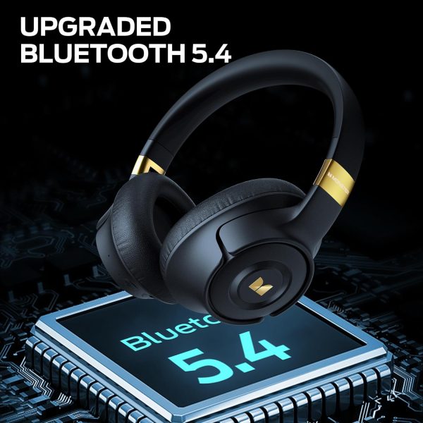 Monster Persona SE ANC Active Noise Cancelling Headphones, Over Ear Bluetooth Headphones Wireless, 60H Playtime, HiFi Stereo Audio, Deep Bass, Built-in Mic, Memory Foam Ear Cups for Home (Blue)