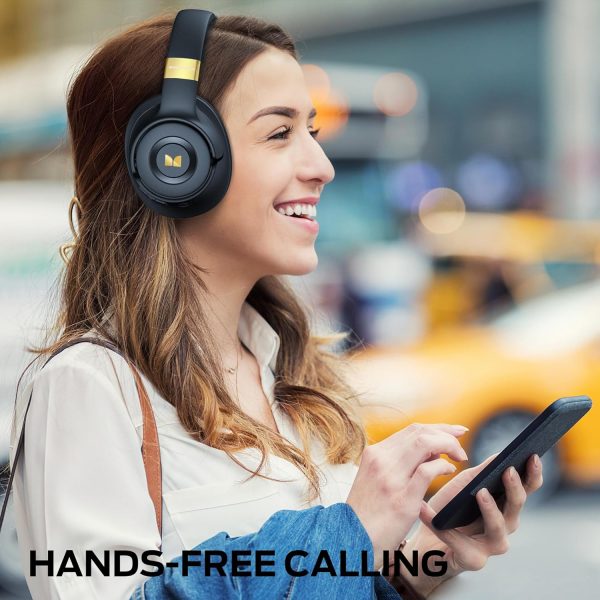 Monster Persona SE ANC Active Noise Cancelling Headphones, Over Ear Bluetooth Headphones Wireless, 60H Playtime, HiFi Stereo Audio, Deep Bass, Built-in Mic, Memory Foam Ear Cups for Home (Blue)